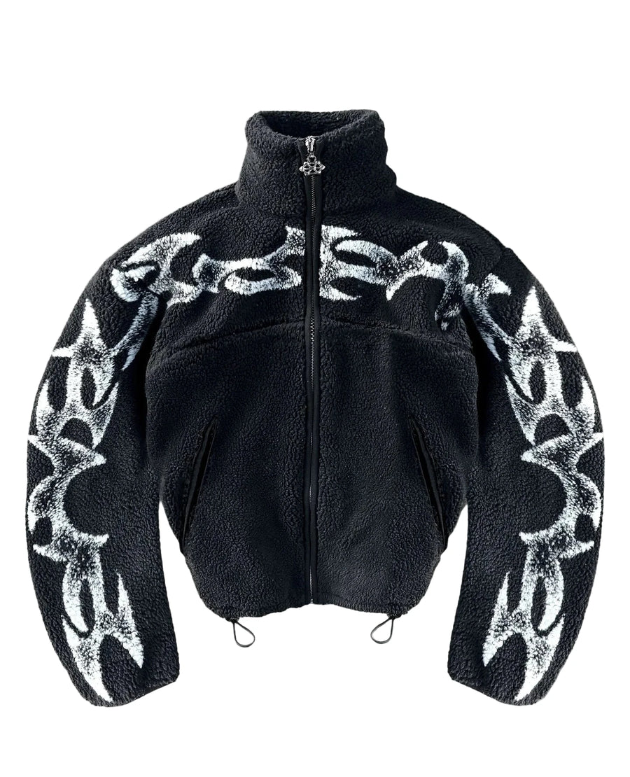 Y2K FLAME FLEECE JACKET