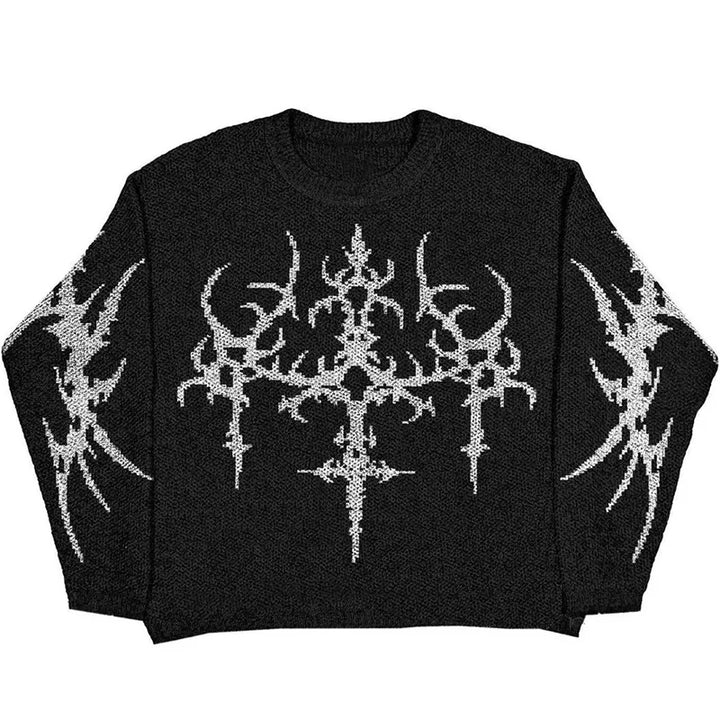 Y2K GOTHIC TRIBAL SWEATER
