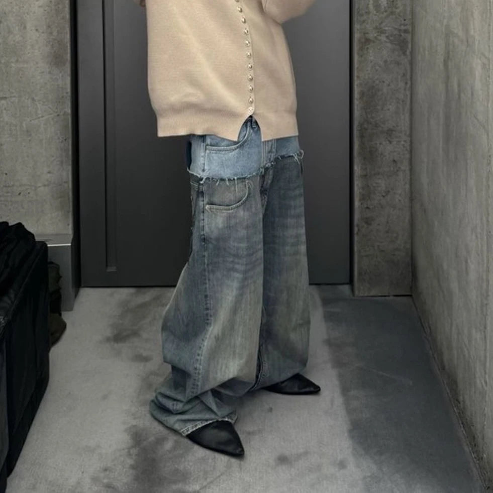 Y2K DUAL TONE JEANS
