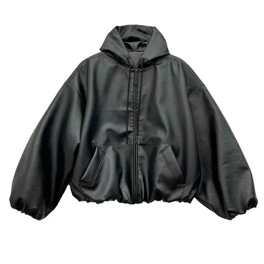 LEATHER BOMBER JACKET