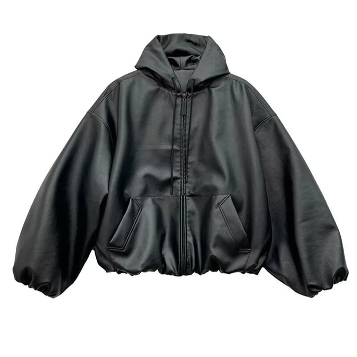LEATHER BOMBER JACKET